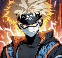 an anime character with a mask on his face