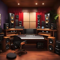 a room with a lot of equipment